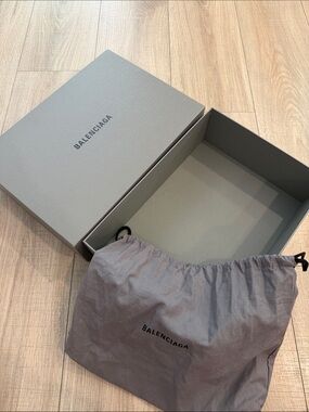 Balenciaga Gray Box with Matching Dust Bag